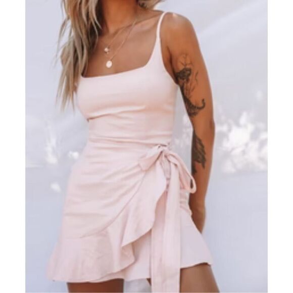 Princess Polly Dresses & Skirts - Princess Polly Cottage Hill Mini Dress in Blush Pink - Women’s US 2